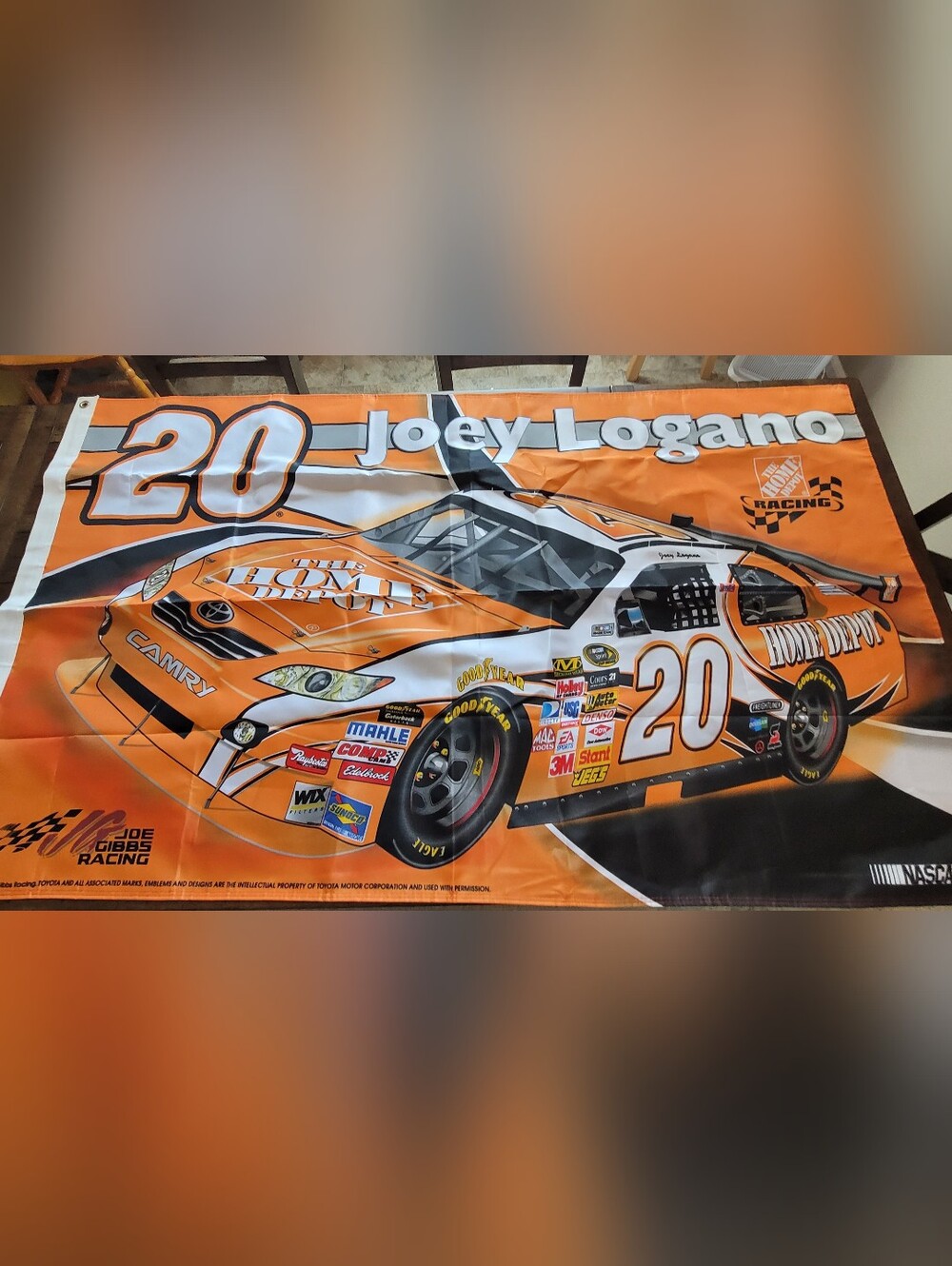 Joey Logano Orange The Home Depot Racing Flag - 3' x 5'